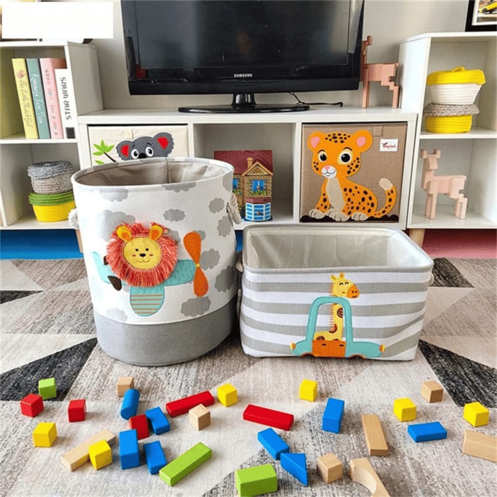 Cesto De Armazenamento De Roupas Suja Para Crianças Organizadora De Brinquedos Multiuso