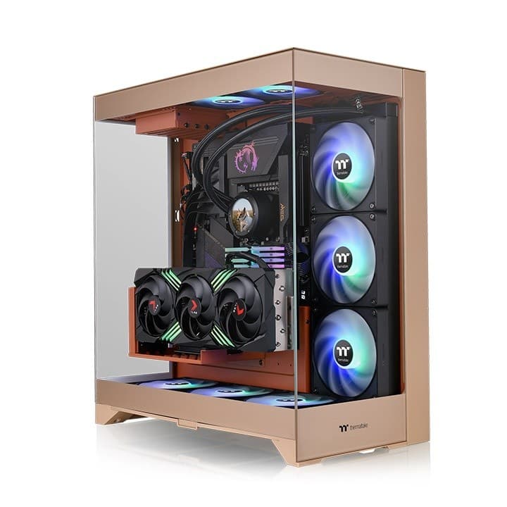 Gabinete Gamer Thermaltake Cte E550 TG, Laterais de Vidro, mid-Tower, Sem fans, Gravel Sand - CA-1Z8-00MGWN-00