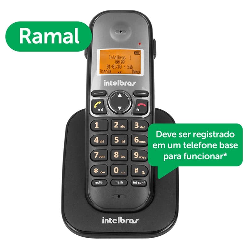 Ramal sem fio digital TS 5121 Preto Intelbras