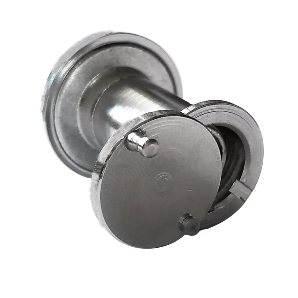 Visor Olho Mágico Timmer Curto Cromo Acetinado 200º com Tampa