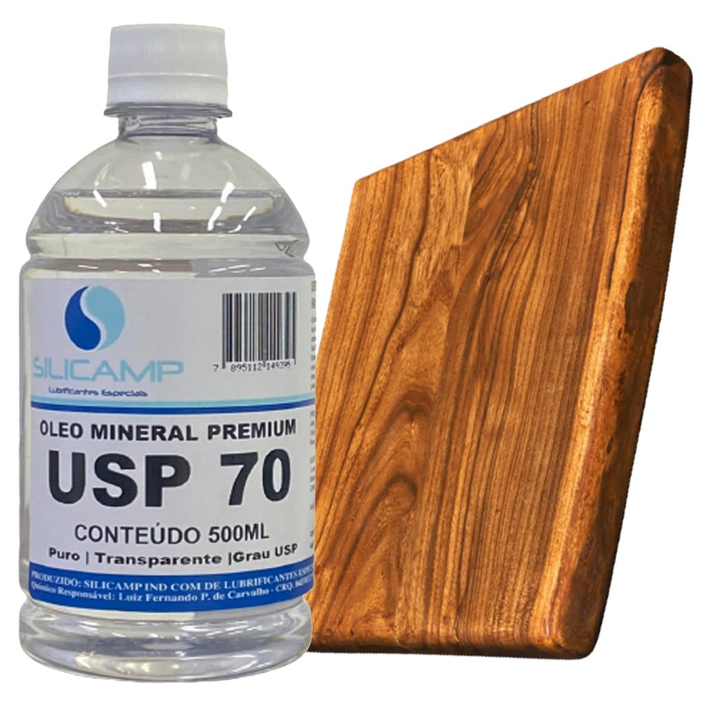 Oleo Mineral Grau Usp para Selar e hidratar Tabua De corte Carne Churrasco 500 ml