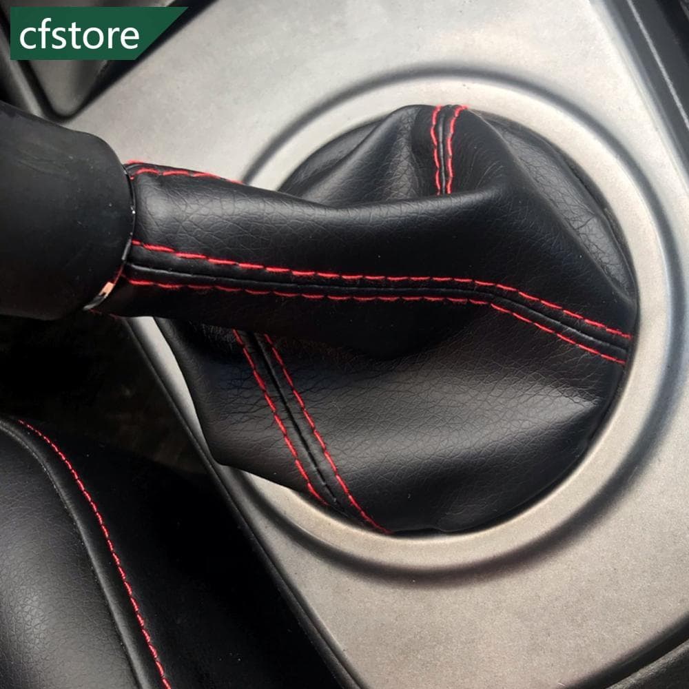CFSTORE Universal Car Gear Shift Colarinhos De Mudança De Marcha De Carro De Fibra De Carbono Manípulo Manual
