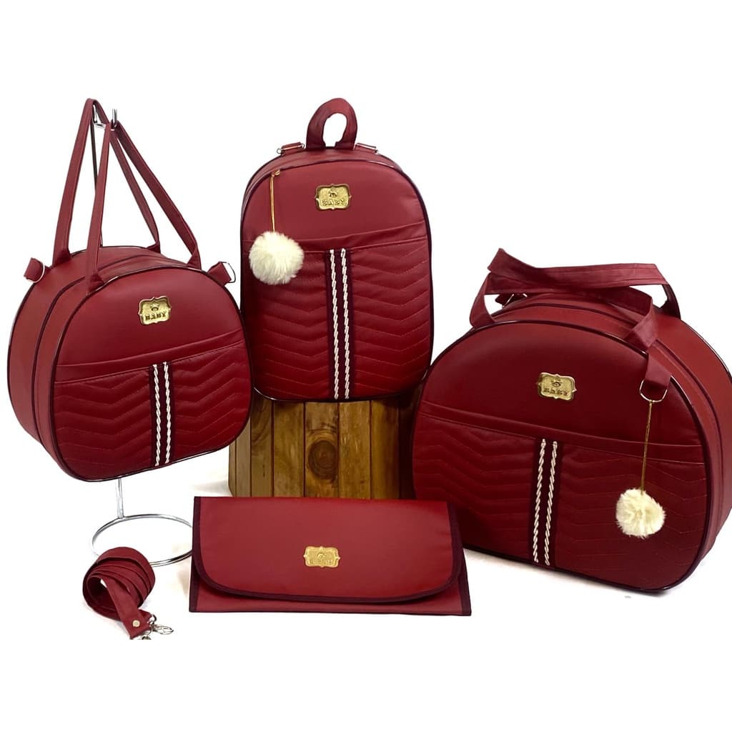 Kit Bolsas Maternidade Para Bebê Tipo Mala + Trocador