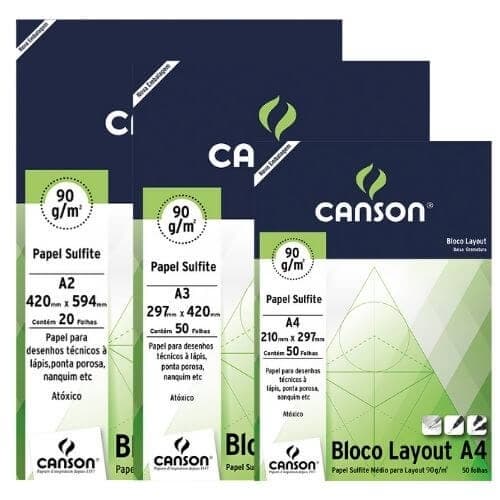 Bloco Técnico Layout 90g 50 Folhas CANSON