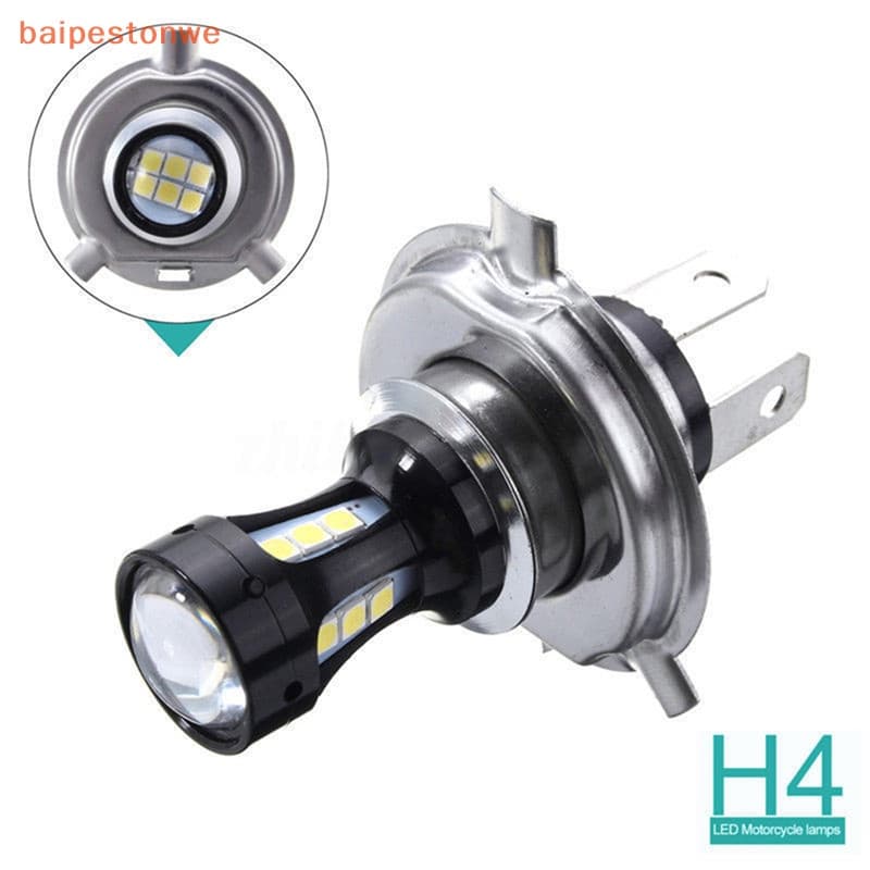 [baipestonwe] H4 Motocicleta 3030 18 SMD LED Farol Lâmpada 6500K 12-24v H4 Para De 6500K Mot Prático H4