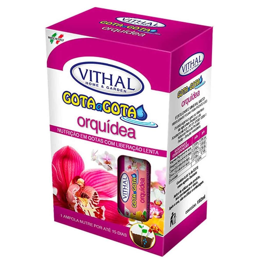 Fertilizante Líquido Gota A Gota Orquídeas Vithal 6 Ampolas