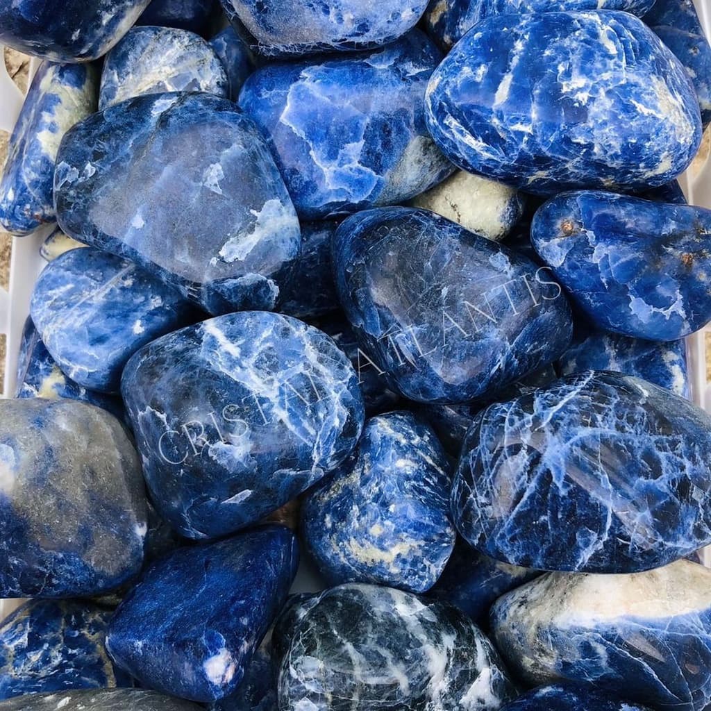 Sodalita Cristal Pedra Natural Rolada