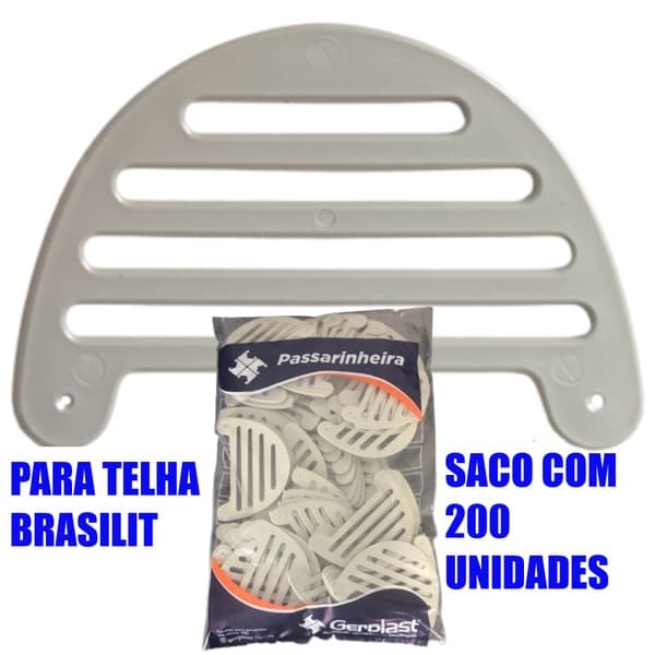 Kit Com 200 Tela Passarinheira Para Telhado Brasilit Anti pássaros