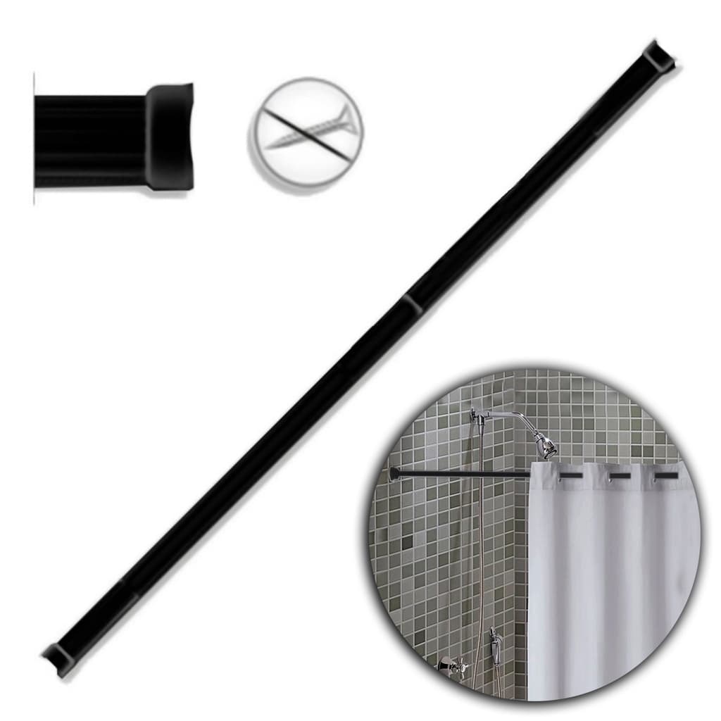 Porta Cortina Box Varão Universal Banheiro 0,90 Até 1,40m PR