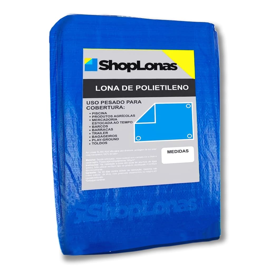 Lona Polietileno Azul 100 Micras - 5x3 Acampamento