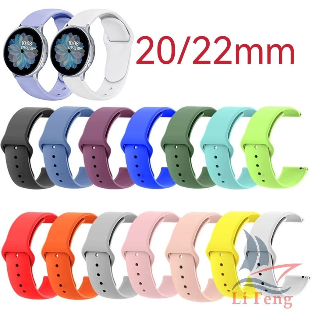 Pulseira de Silicone Para Smartwatch Encaixe Universal 20mm E 22mm