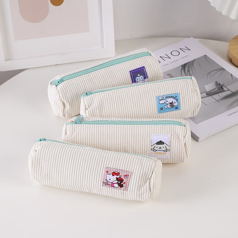 1Pc Estojo De Lápis De Desenho Animado Estilo Minimalista , De Grande Capacidade Criativo , Papelaria , Aprendizagem E Material De Escritório