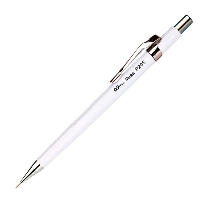 Lapiseira 0.5mm P205 branca Pentel