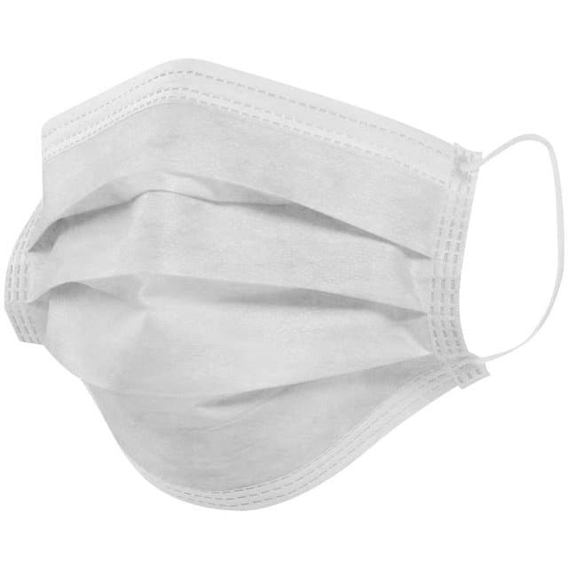 Kit 3 Caixas Máscara Descartável Branca Adulto Pacotes Adulto com 50 Un Cada