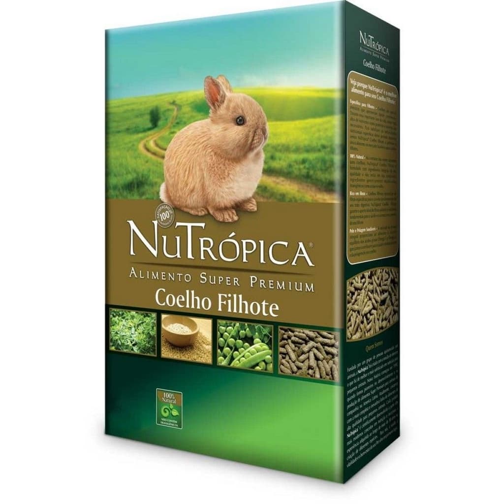 Ração Para Coelhos Filhotes Natural 500g - Nutrópica