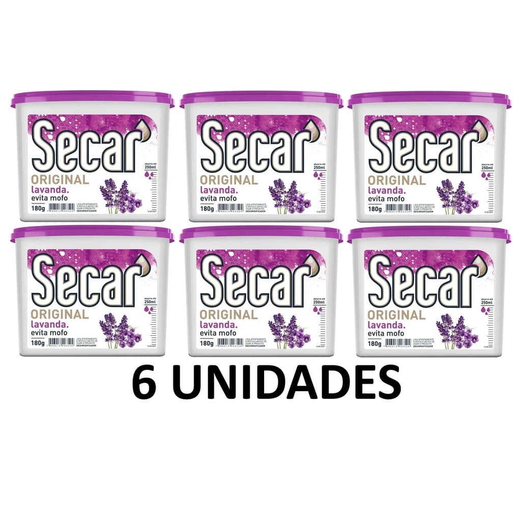 6 unid, Anti Mofo Desumidificador Secar Original 180g Cada Guarda Roupas Closet Armários Organização Casa