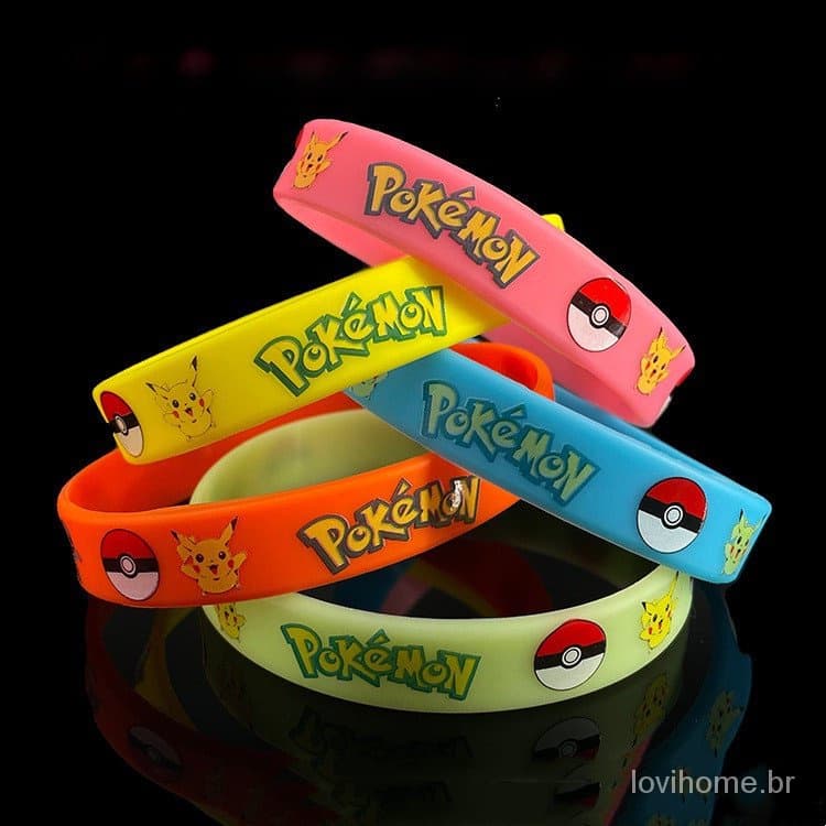 24 peças luminosas Pokemon Bracelet Acessórios para meninos e meninas Birthday Party