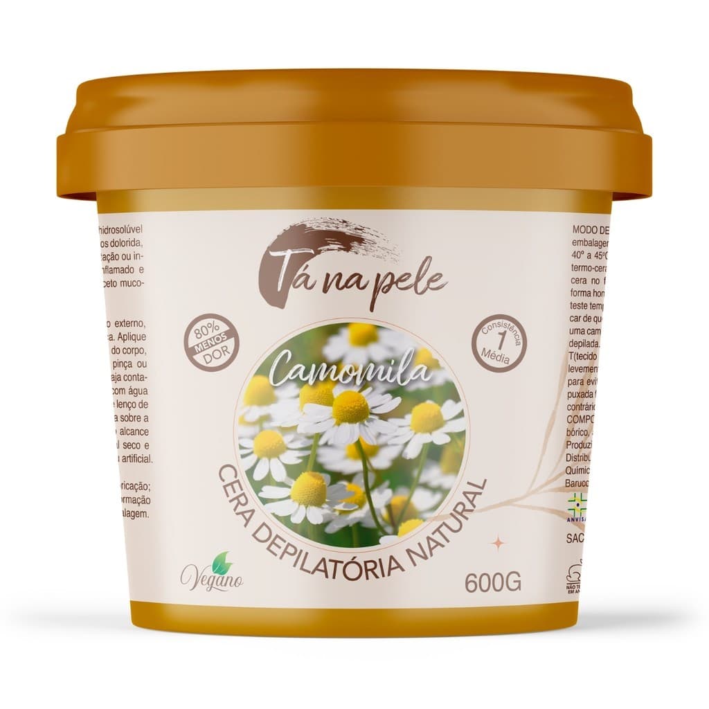 Ta Na Pele Cera Depil Hidrossoluvel Camomila 600Gr