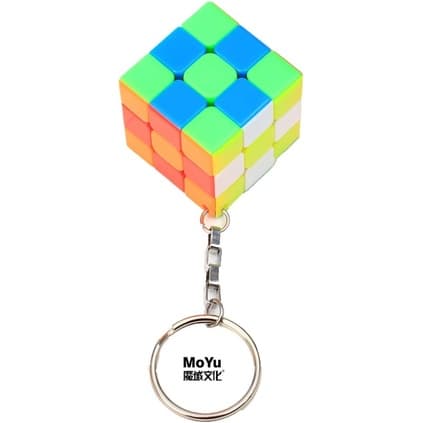 Moyu mini 3x3 chaveiro Cube Keyring Magic Cube stickerless cubo de velocidade brilhante