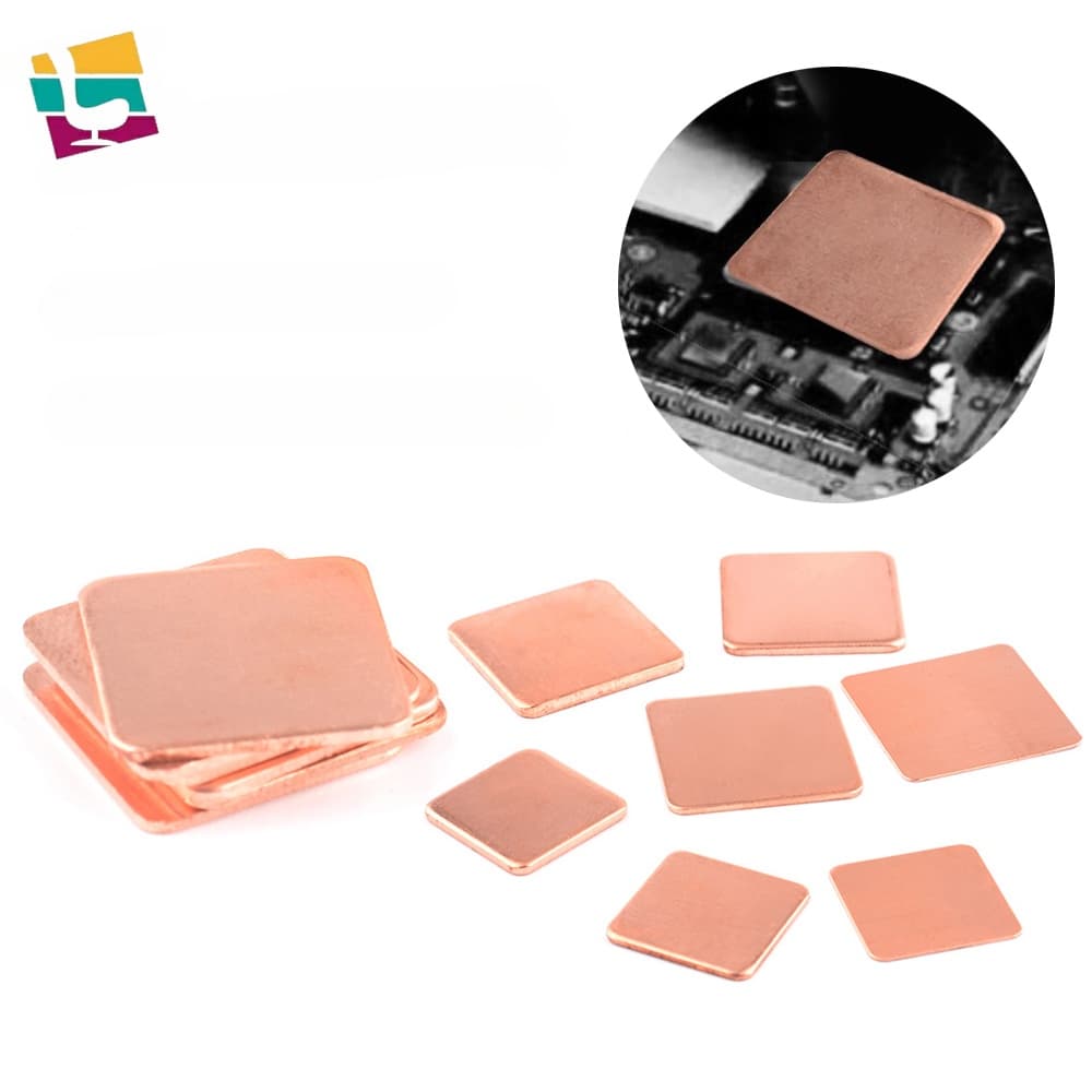 10Pcs 0.3-2.0mm Chapas De Cobre Para Notebook Placas Dissipador De Calor CPU GPU Refrigeração De Chip VGA RAM
