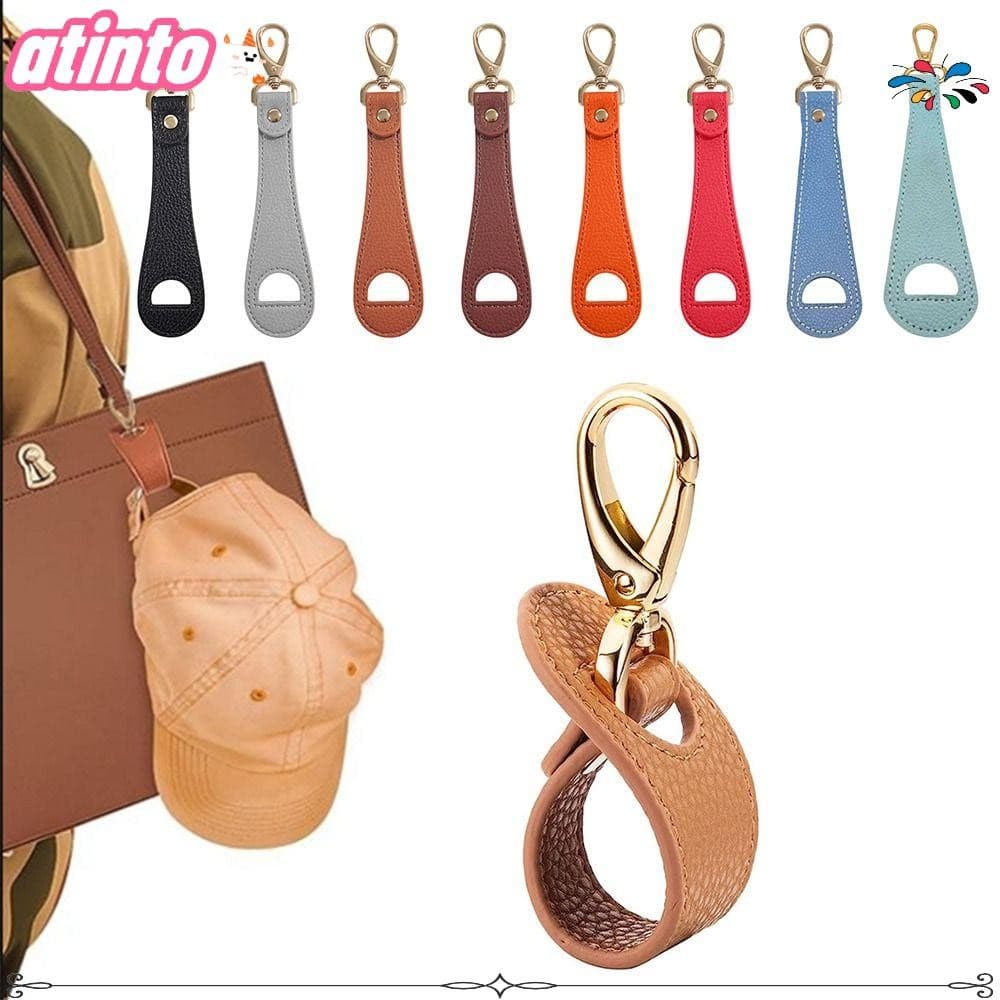 Clipe De Chapéu ATINTO , Suporte Mãos Livres De Couro PU , Fivela De Armazenamento De Acessórios De Bolsa Para Viagem Ao