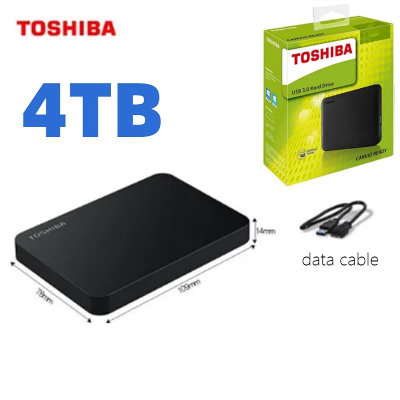 [Original💯]⚡️Toshiba⚡️Disco Rígido Externo HD 1TB/2TB/4TB SSD Interface USB 3.1 Tipo C Disco Rígido de Alta Qualidade