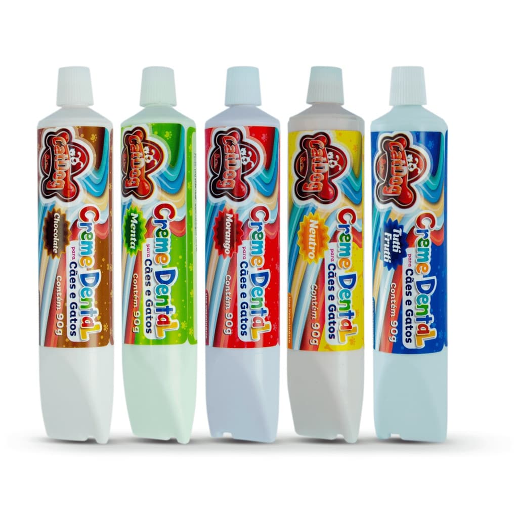 Pasta de Dente para Cachorro e Gato CatDog 90g Sabores Diversos