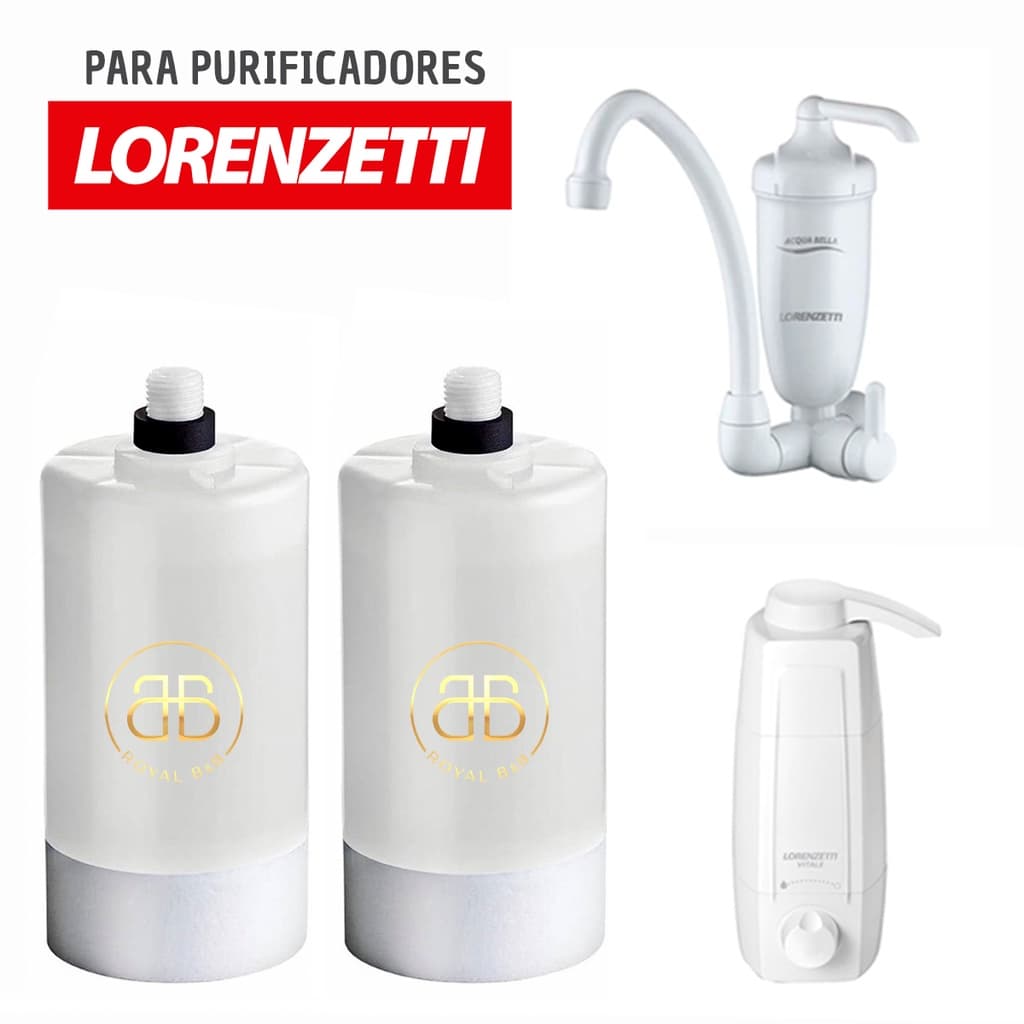 2 Refil Vela Filtro Água Compatível Lorenzetti Acqua Bella Vitale Rv-01