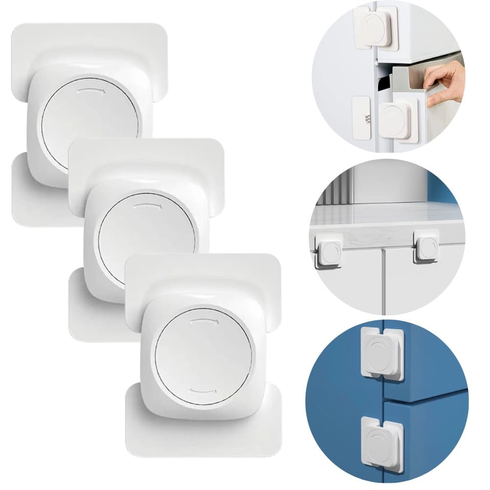Kit 3 PÇS Trava de segurança Geladeira/Portas Proteção Bebê