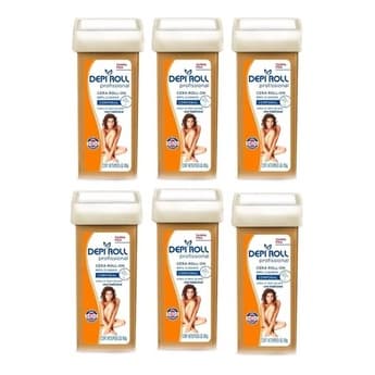 Kit 6 Cera Depilatória Refil Depi Roll Tradicional 100g
