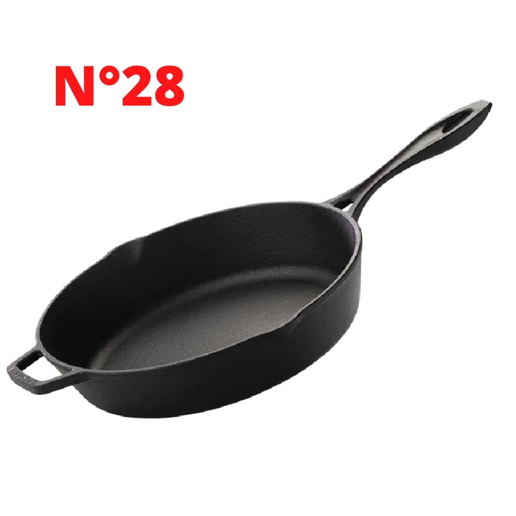 Frigideira De Ferro Fundido N 28 Cabo De Ferro Assadeira