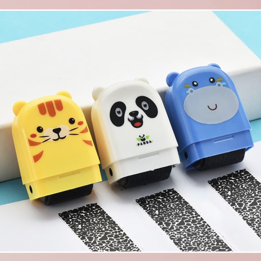 Privacidade Carimbo De Tipo Rolo Confidencialidade SealMulti-Função Graffiti Cover Word Office Supplies