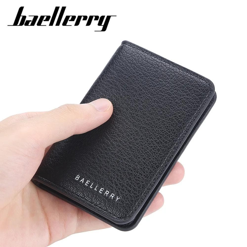 Baellerry New Men Short Wallets Mini Porta-Cartões De Crédito Luxo Masculino Slim Bolsa De Alta Qualidade