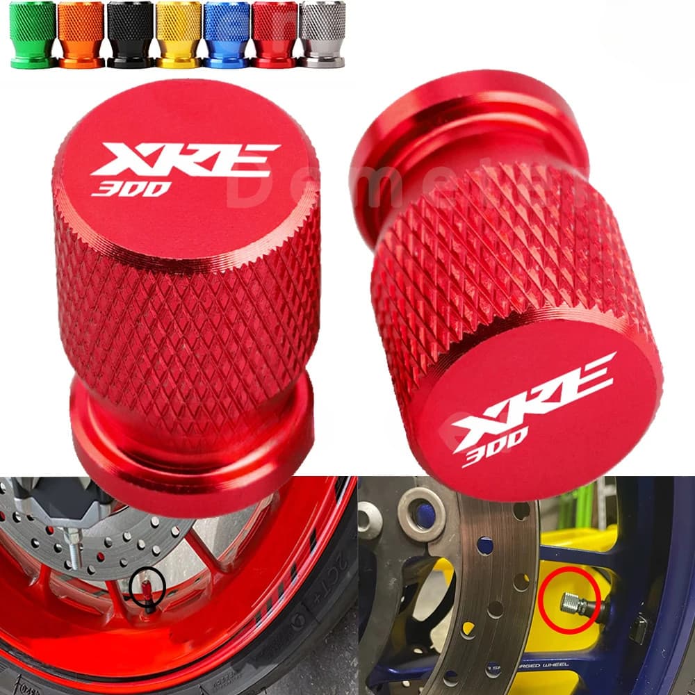 Tampa Da Válvula Do Pneu Para Honda XRE300 XRE 300 Motocicleta CNC Roda De Alumínio Porta Ar Capa Poeira 1 Par Acessório