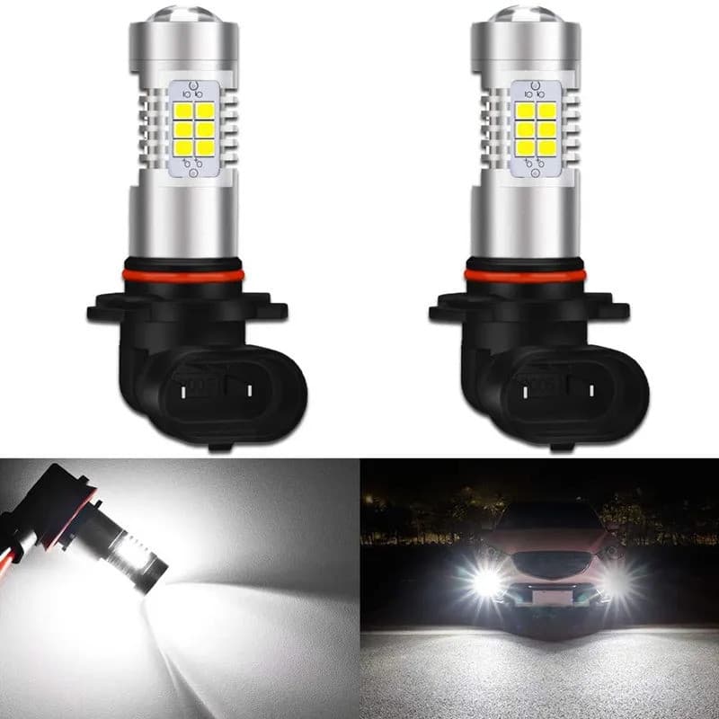 2PCS H8 H9 H11 9005 9006 Lâmpadas de Farol LED Alto Baixo Feixe 6000K Brancas Luzes de Nevoeiro para Carro Auto DRL Chip