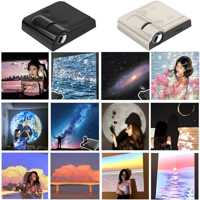 Planeta Lâmpada De Projecção Terra Sun Beach Galaxy Aurora Landscape Sunset Projector Novidade Atmosfera Luz Festa De