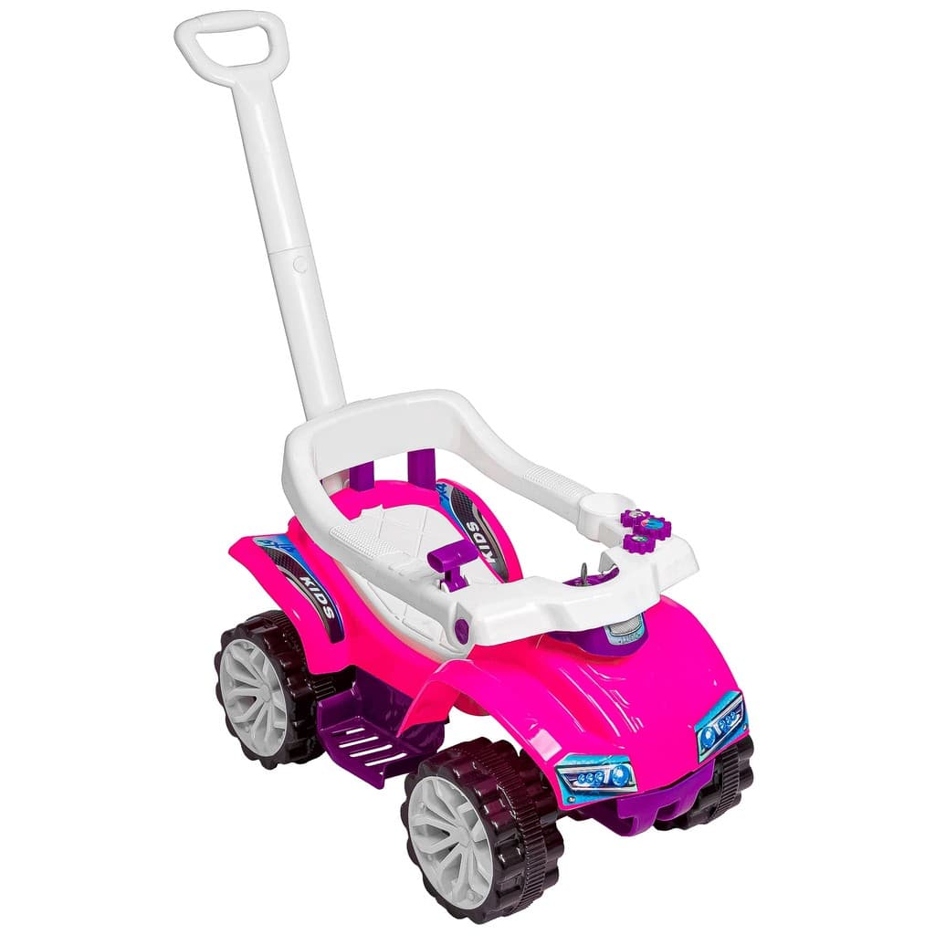 Quadriciclo Carrinho De Passeio Infantil Para Crianças Cor Rosa - Lugo Brinquedos