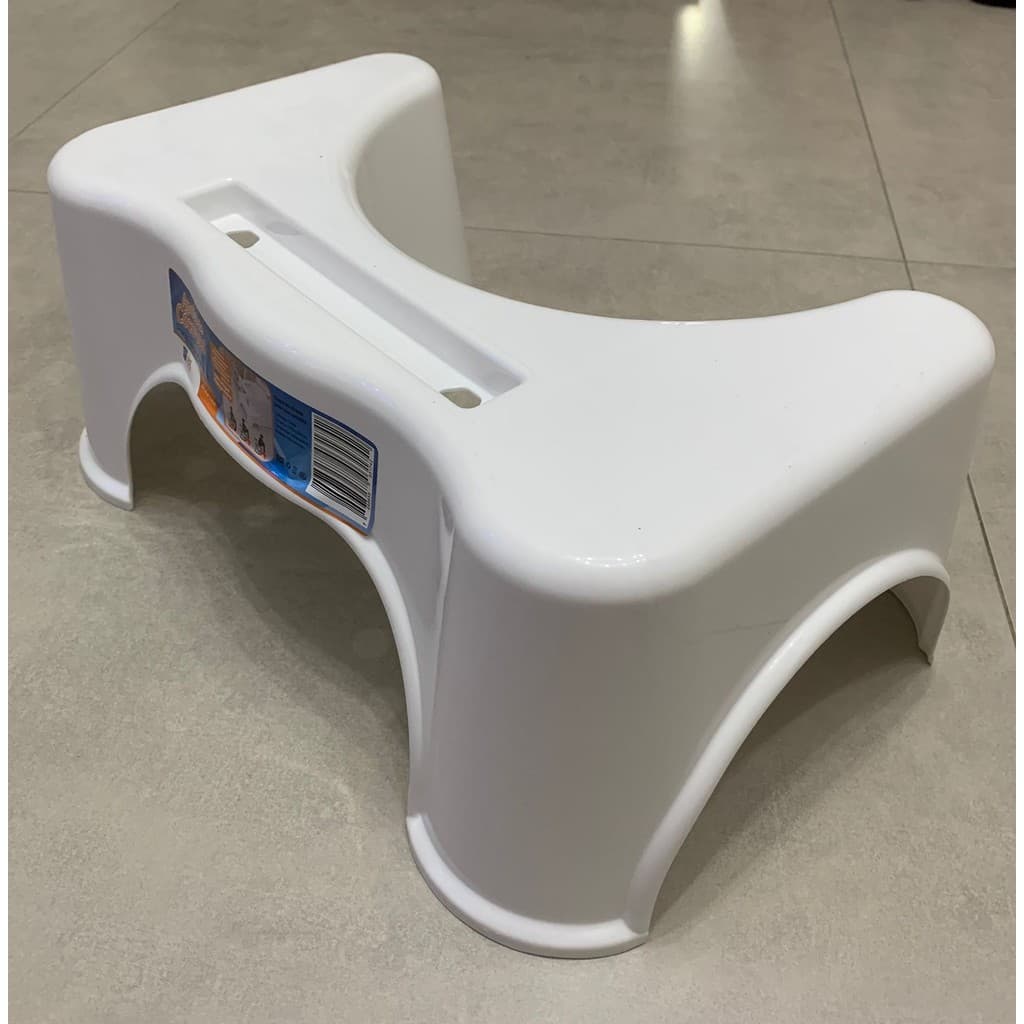 Banco de Cócoras Banquinho Banheiro Apoio Pés Vaso Sanitário Multifuncional Branco ou Preto