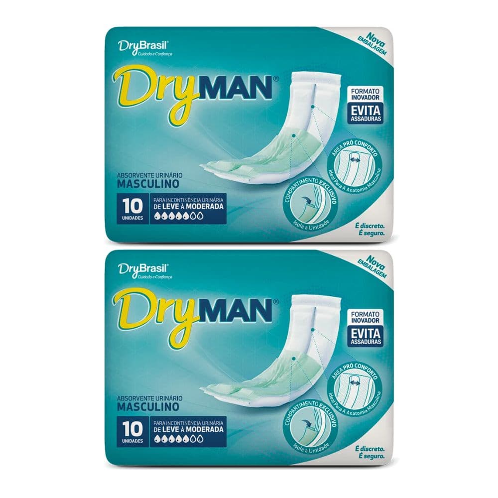 Absorvente Adulto Masculino Idoso Dryman 20 unidades