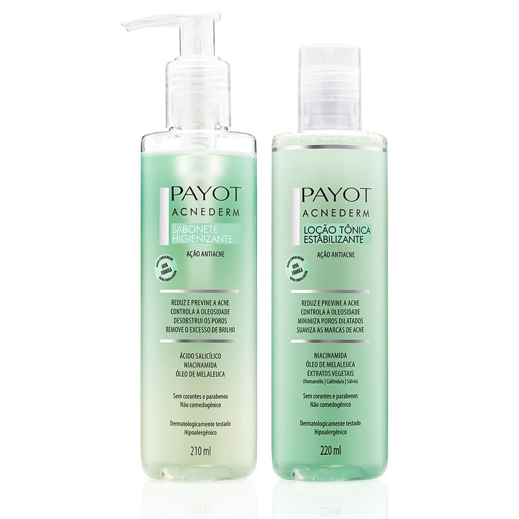 Kit Limpeza e Tonificação Acnederm Payot