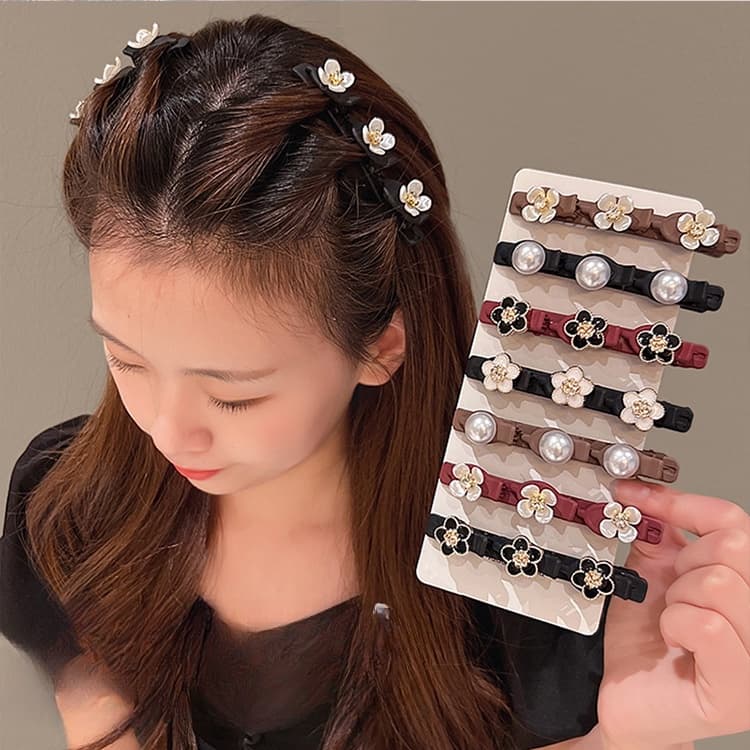 Estoque Pronto Grampo De Testa Trançado Rhinestone Estrela Para Meninas