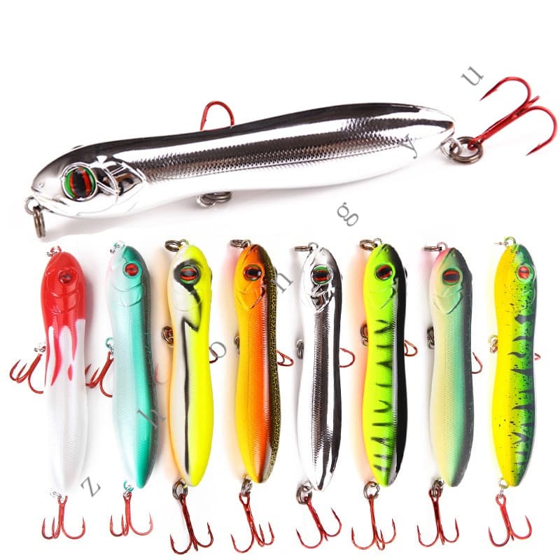 isca artificial 10cm/15.6g Isca De Pesca Wobbler Flutuante Popper Mar Crankbait Isca De Plástico Rígido Isca Para Lápis Isca