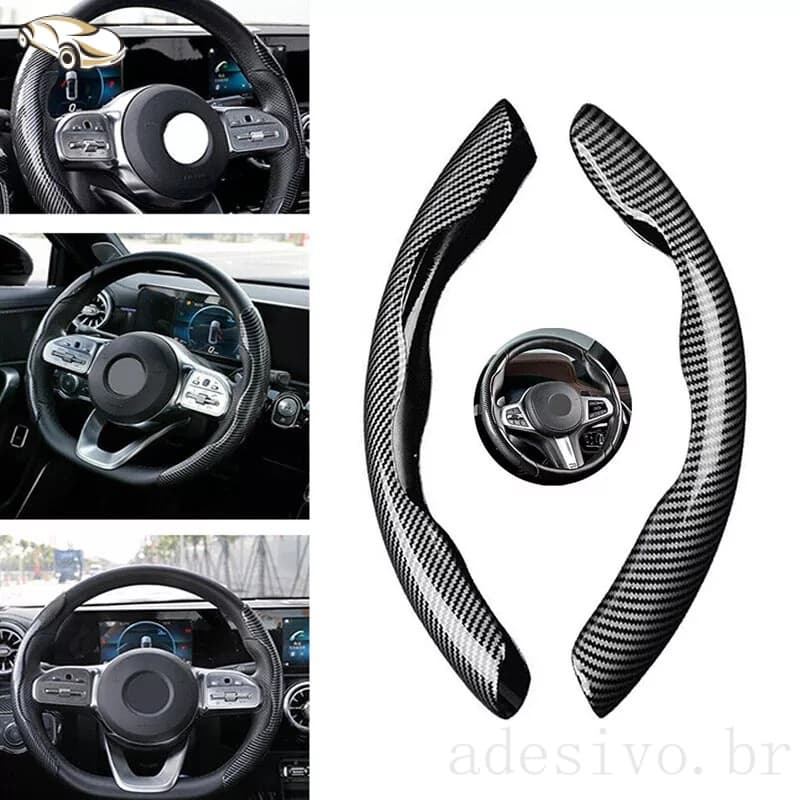 Geral capa anti-derrapante e resistente ao desgaste volante de fibra de carbono para carros no verão