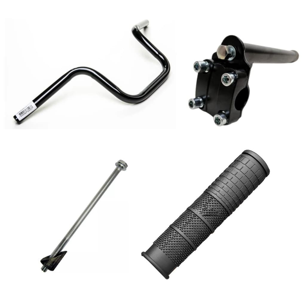 Guidão Bicicleta Tipo CG Titan Kit Com Mesa Suporte 21.1mm + Parafuso Expander + Manopla