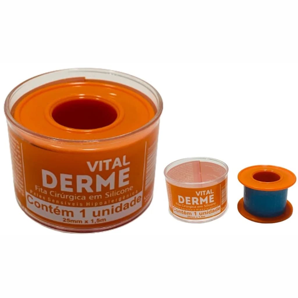 Fita de Silicone Cirúrgica 2,5cm x 1,5m Vitalderme