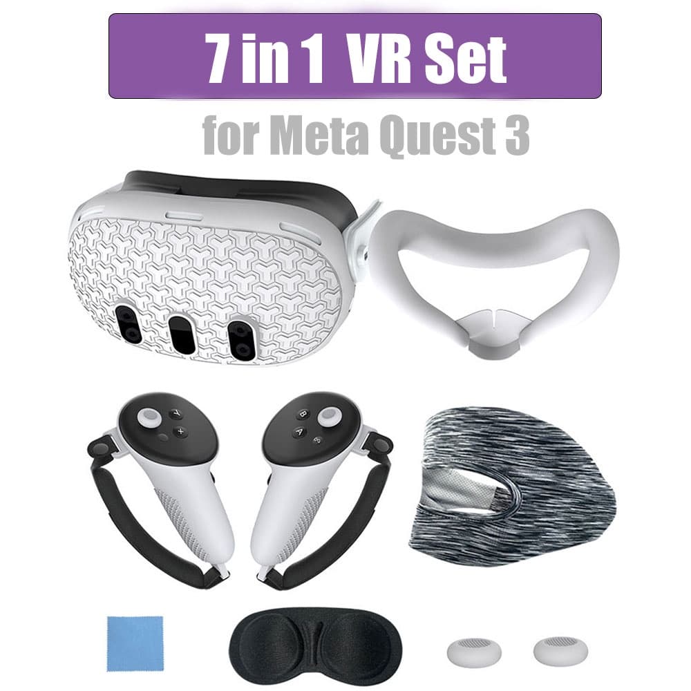 Capa Protetora De Silicone Para Meta Quest 3 Substituição Anti-Vazamento Nariz Almofada Máscara Caso VR Escudo Acessório