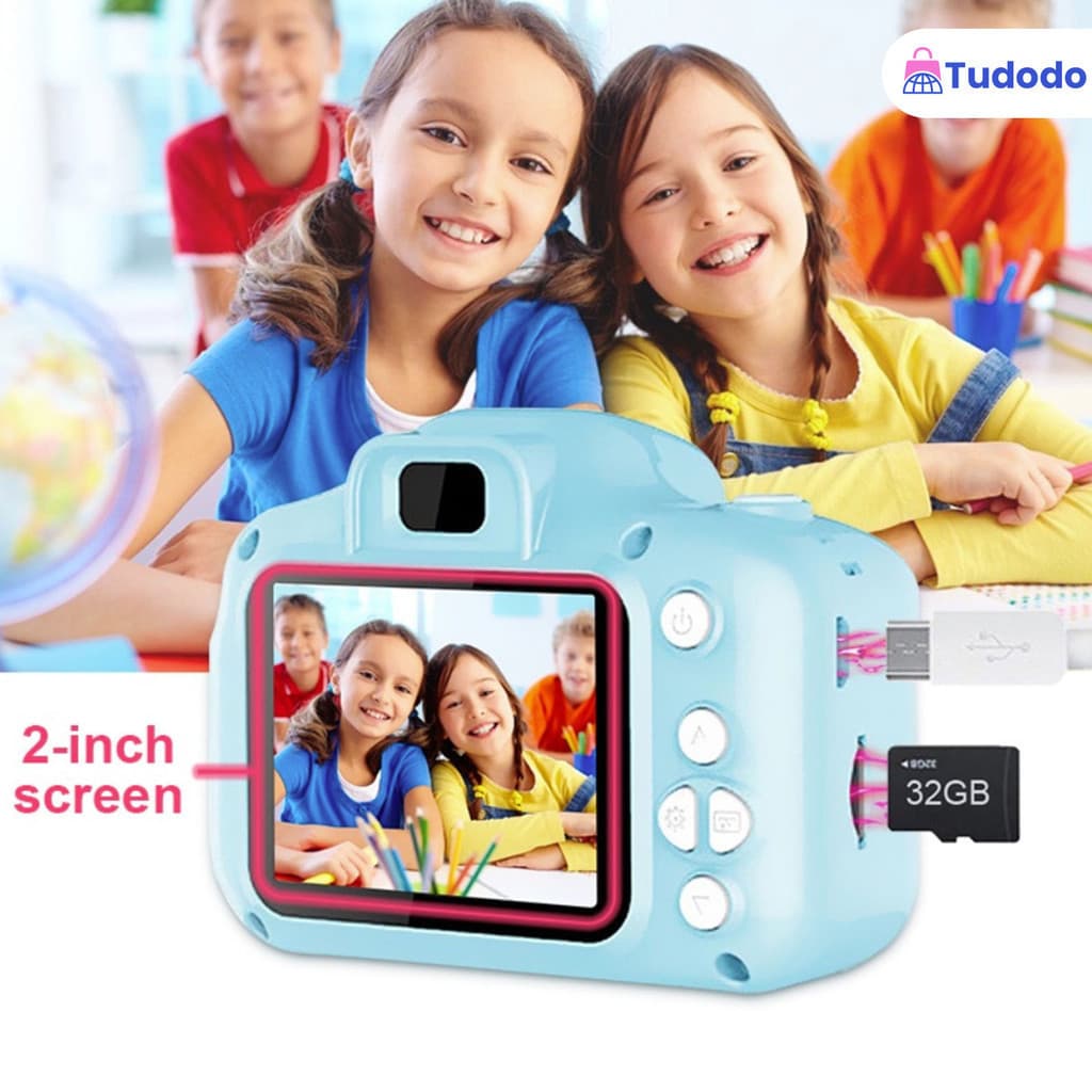 Mini Câmera Digital Infantil/Recarregável/Fotografia Real/Vídeos/Gambling-Oficial
