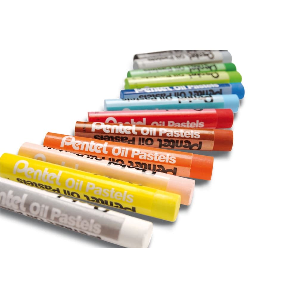 Giz Pastel Oleoso Oil Pastel Pentel 12 cores