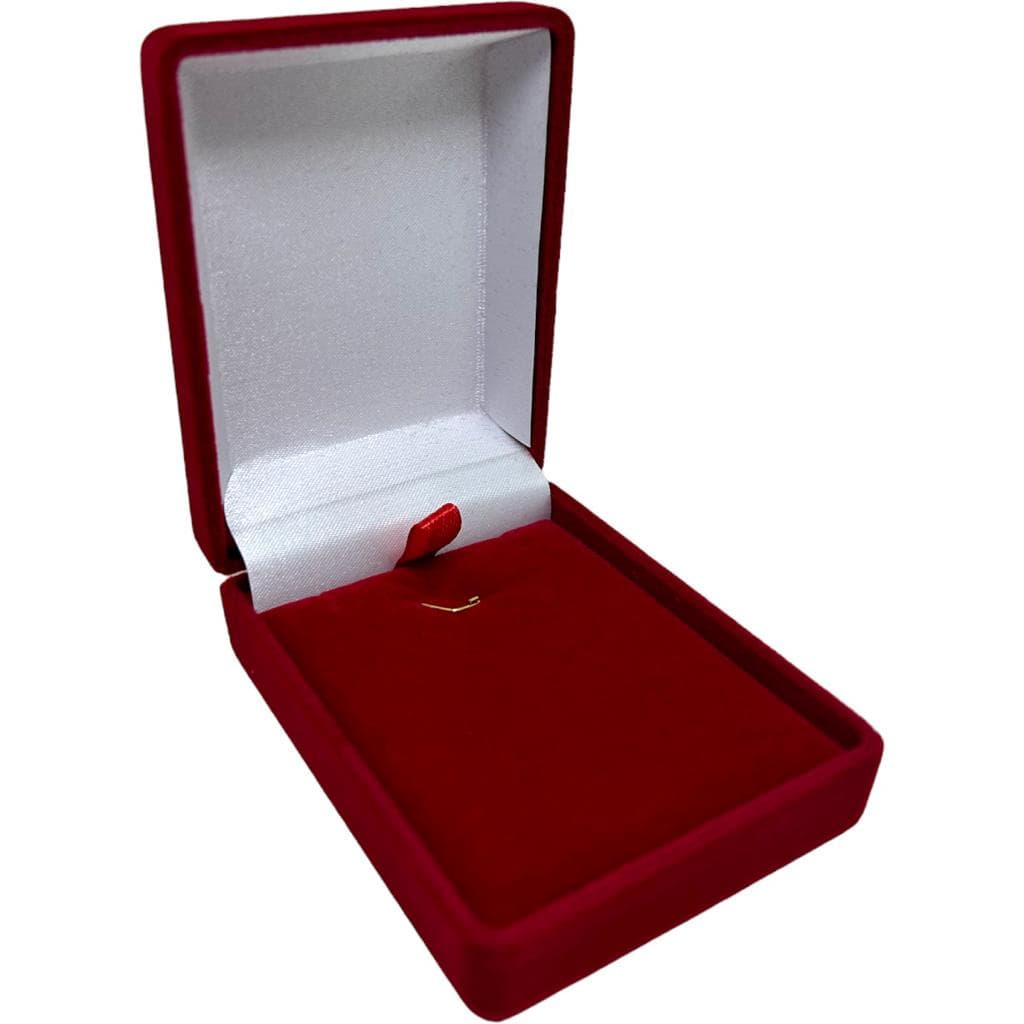 Caixinha Estojo Linha Veludo para Colar, Brinco, Corrente e Pingente 8x6