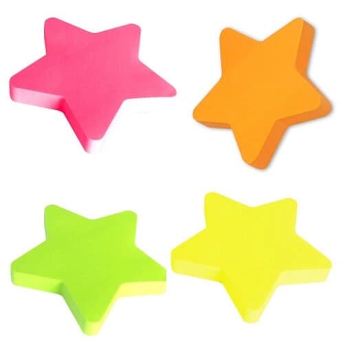 Bloco de Notas Estrela Autoadesivo Stick Notes - CiS